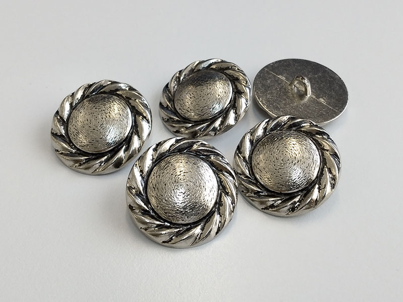www.knopfparadies.de - 5227si - Silberfarbene Metallknöpfe