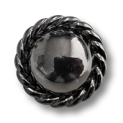 www.knopfparadies.de - 6542ch - Dunkel chromfarbene Metallknöpfe