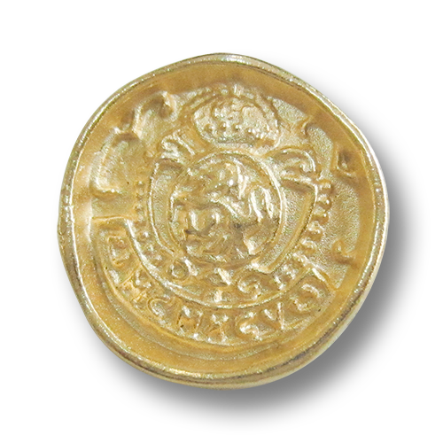 www.Knopfparadies.de - 2273go - Historisch wirkende Wappenknöpfe aus Metall in Gold