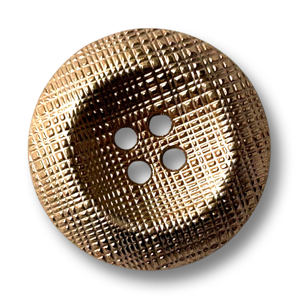 www.knopfparadies.de - 5897go - Strukturierter Knopf mit abgesenkter Mitte