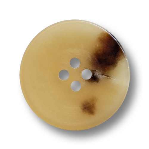www.knopfparadies.de - 2351aa - Blonde Büffelhornknöpfe mit vier Löchern