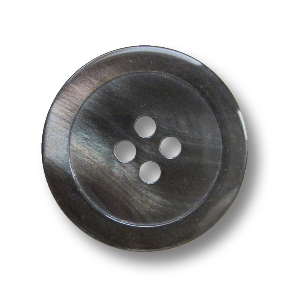 www.knopfparadies.de - 9036gr - Perlmutt Imitat Knöpfe Grau