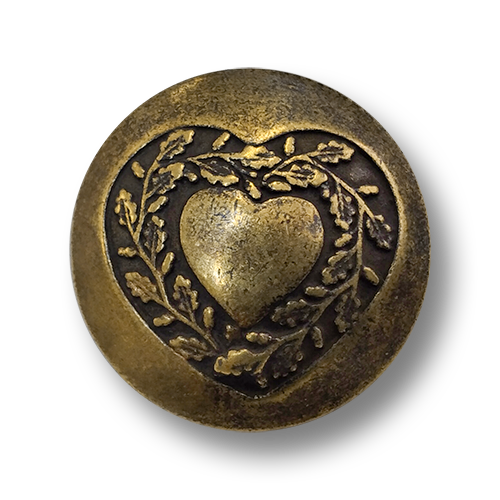 www.knopfparadies.de - 4513am - Messingfarbene Metallknöpfe mit nostalgischem Motiv