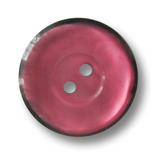 www.knopfparadies.de - 3334sh - Kunststoffknöpfe mit zwei Löchern in rosa-schwarz