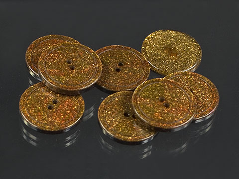 Glitzernder Kunststoffknopf