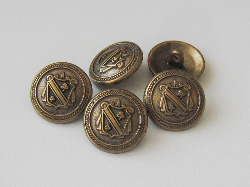 www.knopfparadies.de - 0930me - Messingfarbene Metallknöpfe od. Blazerknöpfe
