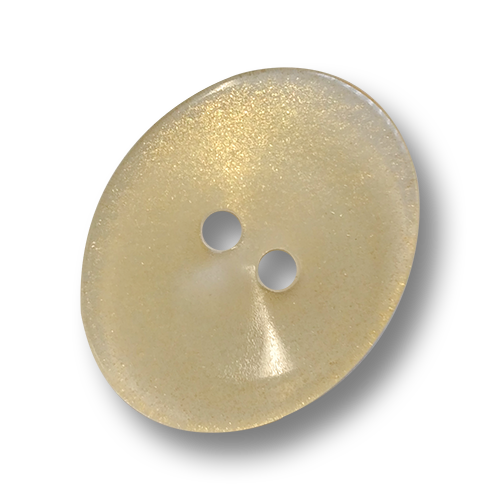 www.knopfparadies.de - 6215tr - Ovale, goldfarben schimmernde Kunststoffknöpfe mit zwei Löchern