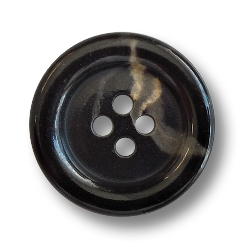www.knopfparadies.de - 0672db - Dunkelbraune Vierlochknöpfe aus Kunststoff