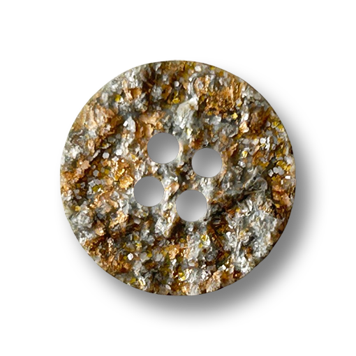 www.knopfparadies.de  - d540st - mehrfarbige Knöpfe in Steinoptik mit Glitzereffekt 4 Loch