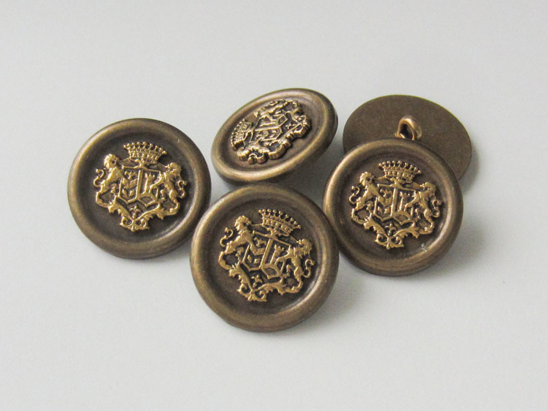 www.knopfparadies.de - 3135me - Messing. und goldfarbene Metallknöpfe mit Wappen