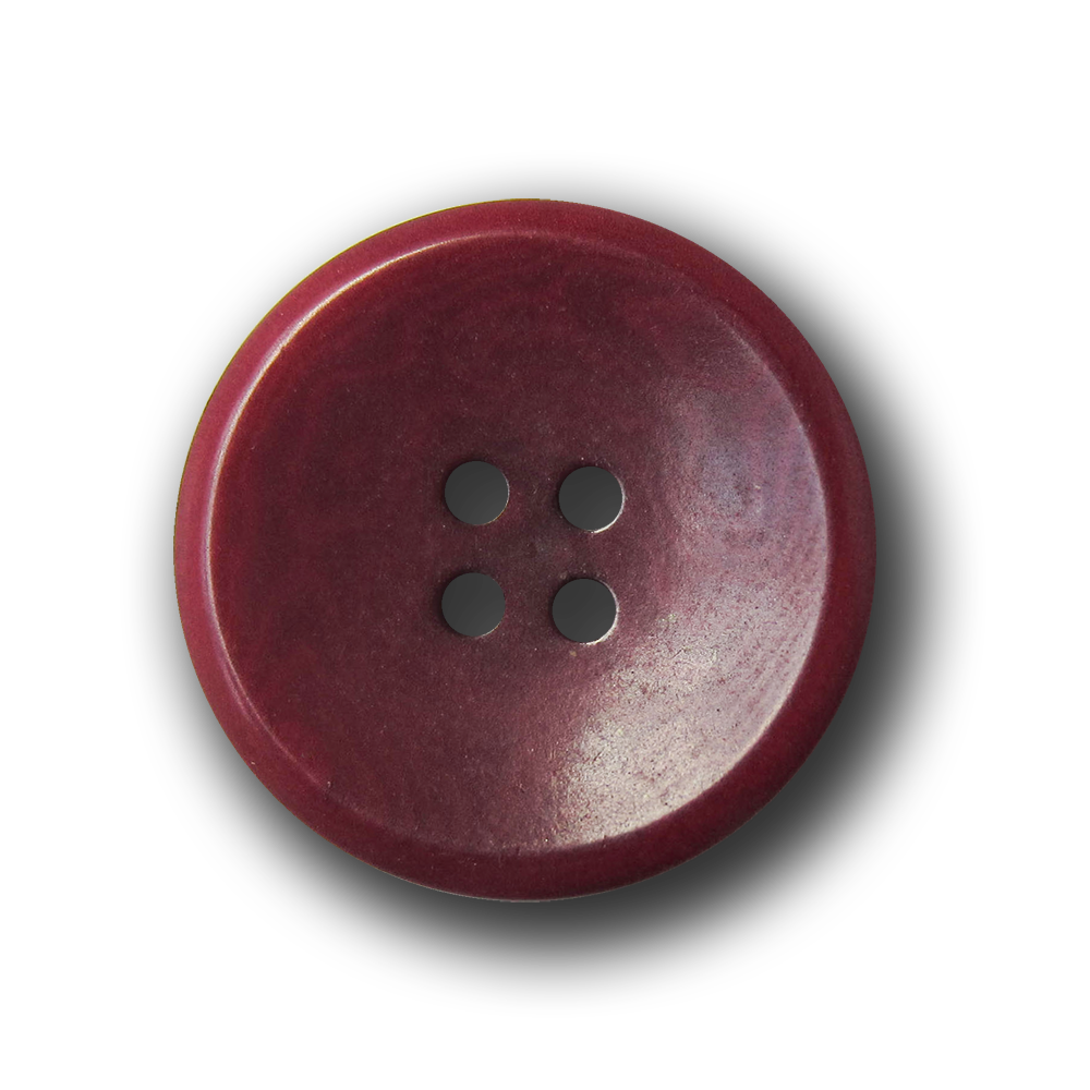 Eleganter weinroter Designer Knopf aus Steinnuss