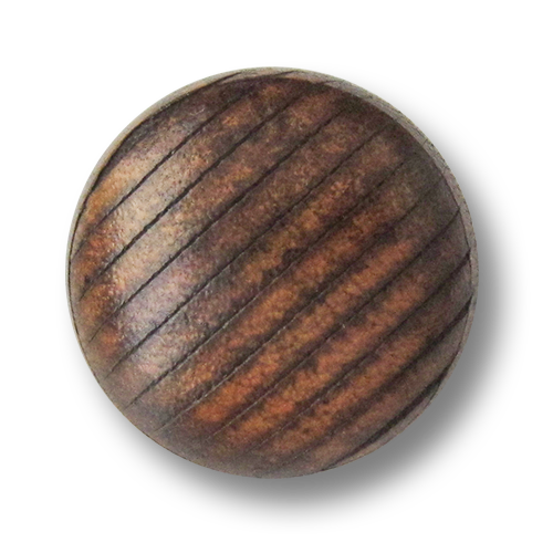 www.knopfparadies.de - 2626mb - Mittelbraune Lederknöpfe mit Zierschlitzen