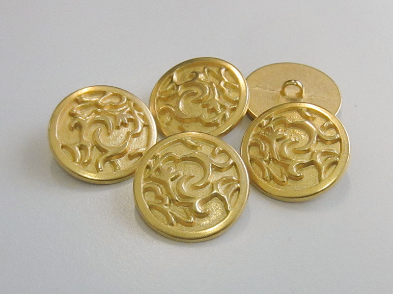 www.knopfparadies.de - 3985go - Goldfarbene Metallknöpfe - Günstigere B-Ware!
