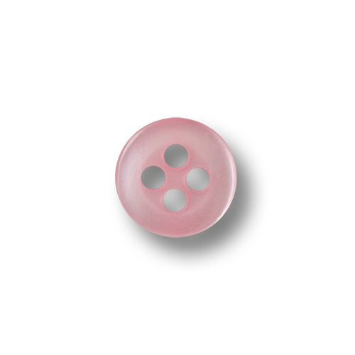 www.knopfparadies.de - 1386rs - Rosa schimmernde Blusenknöpfe mit vier Löchern