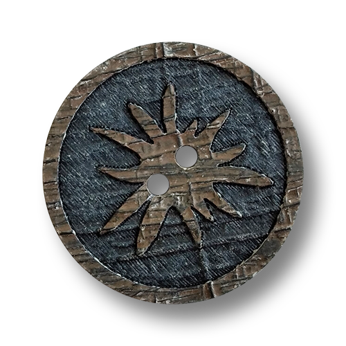 www.knopfparadies.de - 6386bg - Urige Trachtenknöpfe aus Kunststoff