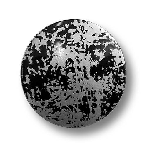 www.knopfparadies.de - 6162ss - Moderne Kunststoffknöpfe in schwarz und silber