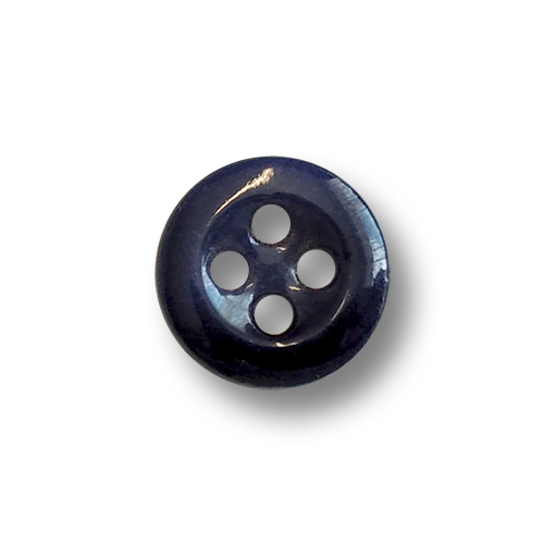 www.knopfparadies.de - 6927bl - Kleine, dunkelblaue Glasknöpfe - perfekt als Blusenknöpfe