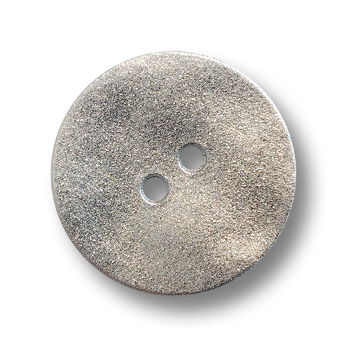 www.knopfparadies.de - 4612si - Silber glitzernde Kunststoffknöpfe mit zwei Löchern