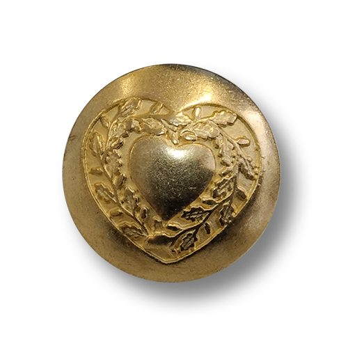 www.knopfparadies.de - 4513go - Goldfarbene Metallknöpfe mit nostalgischem Motiv
