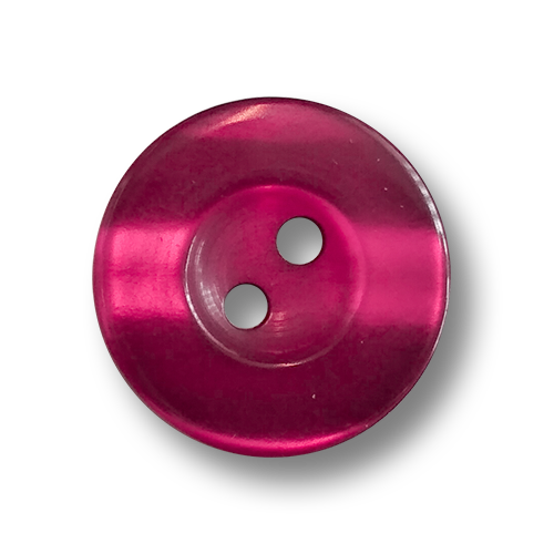 www.knopfparadies.de - 6030wr - Dunkel pink schimmernde Zweilochknöpfe aus Kunststoff