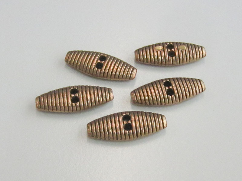 www.knopfparadies.de - 0530mk - Knebelknöpfe aus Metall in bicolor