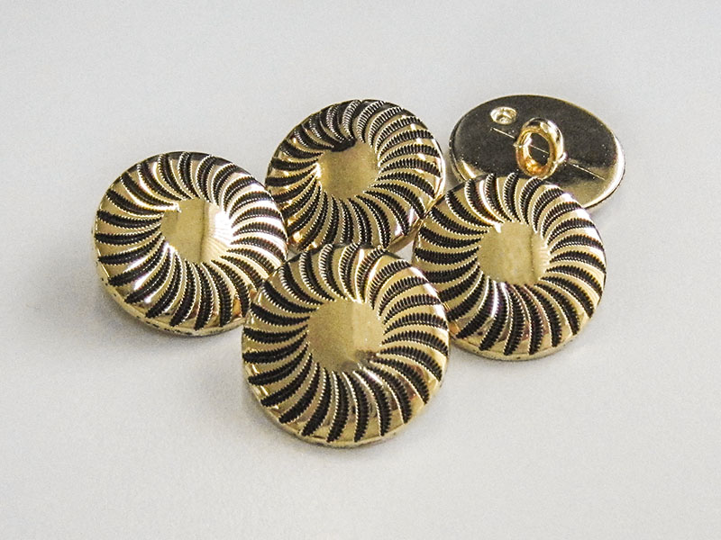 www.knopfparadies.de - 5101ag - Altgoldfarbene Kunststoffknöpfe