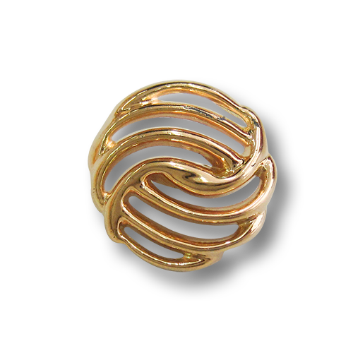Elegante glänzend goldfarbene Ösen Kunststoffknöpfe mit Durchbruch