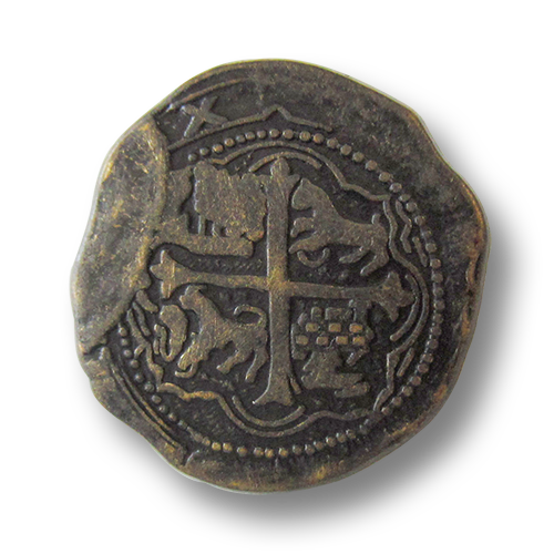 www.knopfparadies.de - 0070am - Metallknöpfe mit historischem Münzmotiv -
