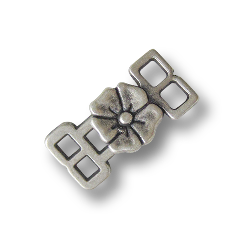 www.knopfparadies.de - Bezaubernde Metallverschlüsse mit Blumenmotiv