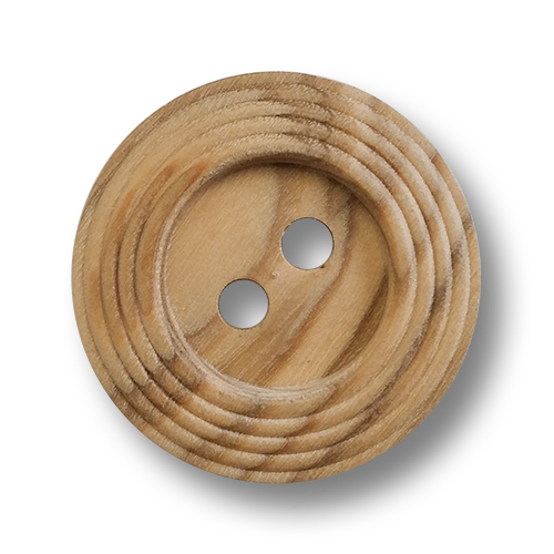 www.knopfparadies.de - 0053ho - Holzknöpfe mit breitem. geriffelten Rand
