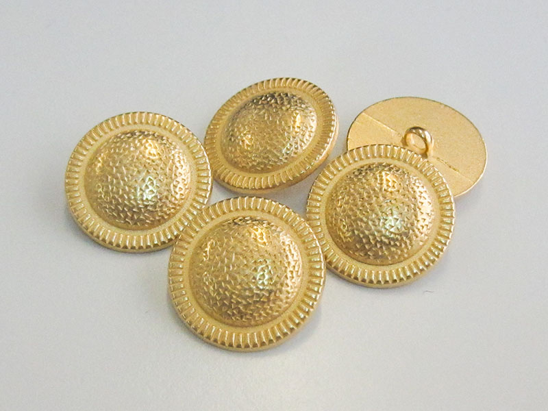 www.Knopfparadies.de - 2833go - Kreative Ösenknöpfe aus Metall in Gold matt