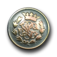 Knöpfe mit Monogramm und Krone