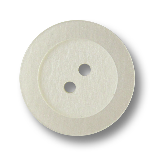 www.knopfparadies.de - 2912nw - Naturweiß schimmernde Kunststoffknöpfe mit zwei Löchern