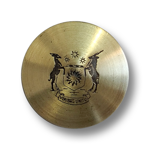 www.knopfparadies.de - 3886go - Elegante Blazerknöpfe aus Metall in Bicolor: Gold und Eisen