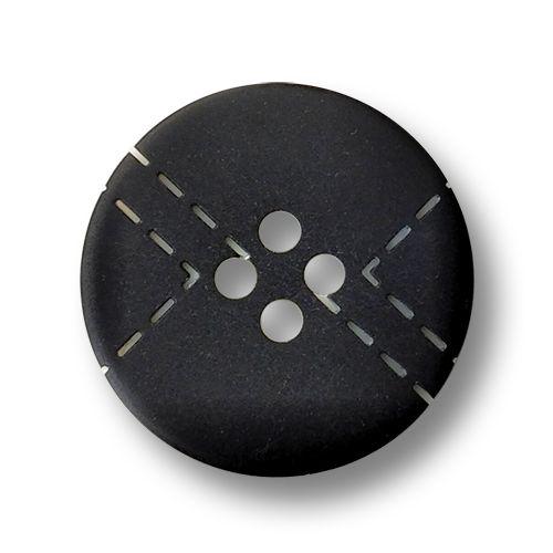 www.knopfparadies.de - 0563sc - Hübsche Kunststoffknöpfe in schwarz-weiß