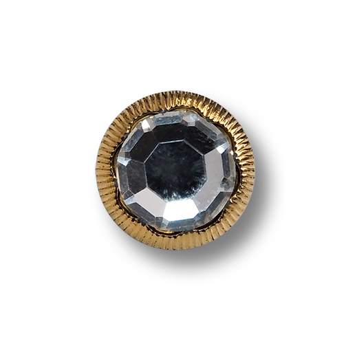 www.knopfparadies.de - 4619go - Goldfarbene Glitzerknöpfe - günstigere B-WARE