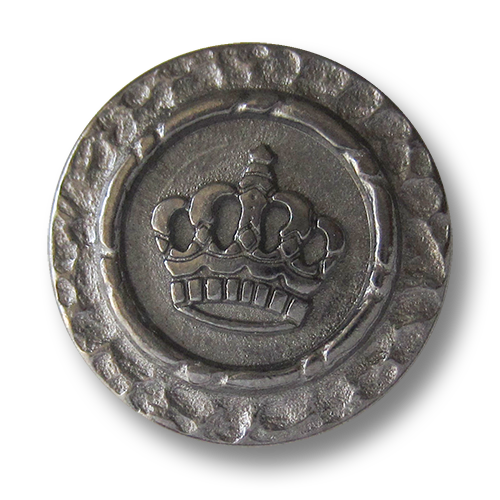 www.Knopfparadies.de - 2064ch - Edle Metallknöpfe in Chrom mit Krone