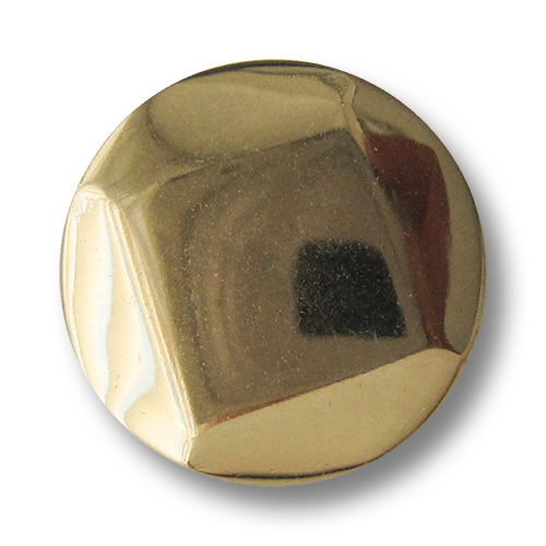 www.Knopfparadies.de - 5186go - Leichte goldene Metallblechknöpfe mit Viereck oder Raute