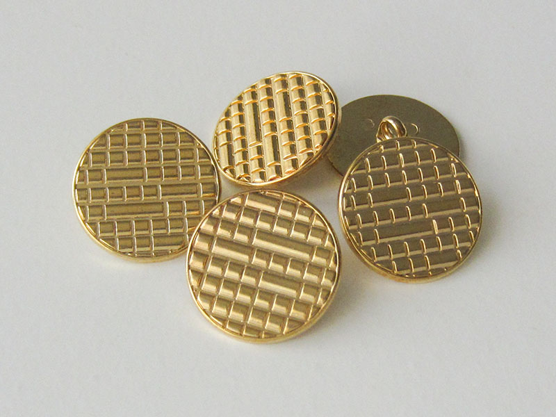 www.Knopfparadies.de - 3080go - Moderne Designerknöpfe aus Metall in Gold