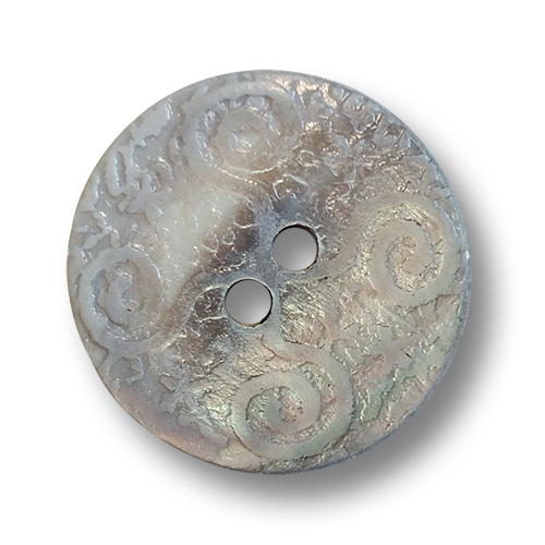 www.knopfparadies.de - 4434pm - Mystische Perlmuttknöpfe mit Lasermuster - Günstige B-WARE!