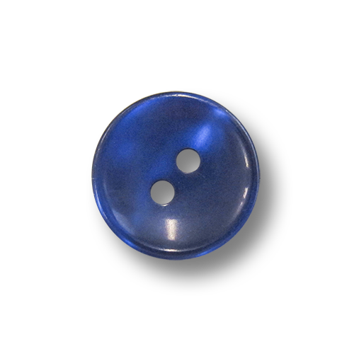 www.knopfparadies.de - 5961bl  - Blau schimmernde Kunststoffknöpfe mit zwei Löchern