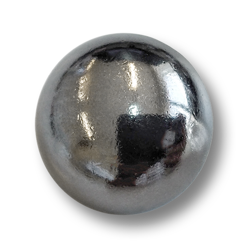 www.knopfparadies.de - 6088ch - Chromfarbene Metallknöpfe, deutlich gewölbt