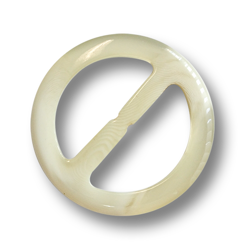www.knopfparadies.de - 6830tw - Naturweiß-transparent gemaserte Gürtelschnallen