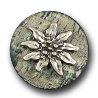 Wunderschöne sehr große Edelweiss Knöpfe in Hornoptik