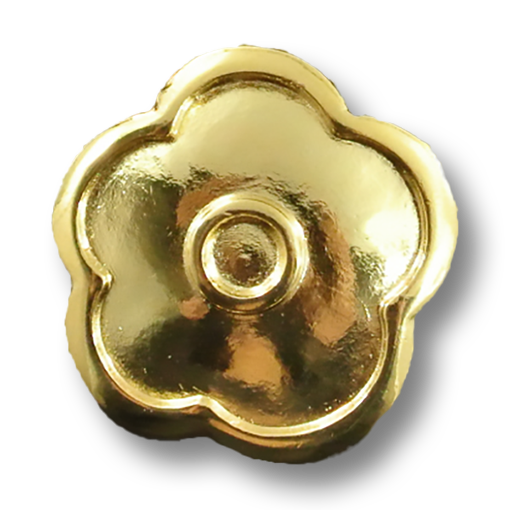 Metallknöpfe in Form einer Blüte goldfarben
