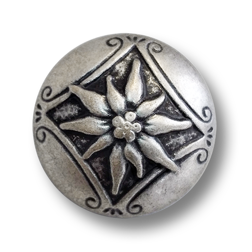 www.knopfparadies.de - 4652as - Altsilberfarbene Trachtenknöpfe aus Metall