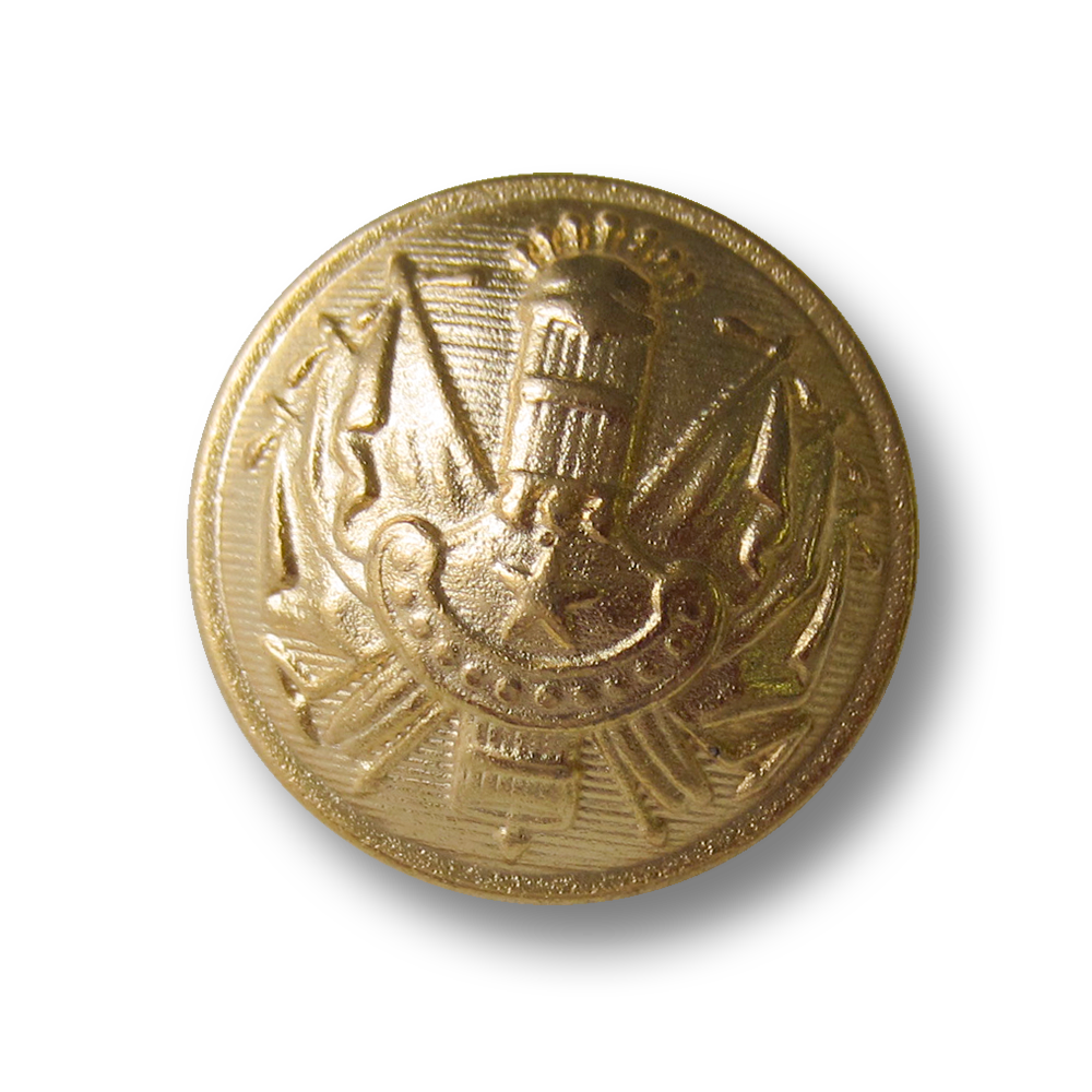 www.knopfparadies.de - 0373go - Hochwertige, goldfarbene Uniformknöpfe
