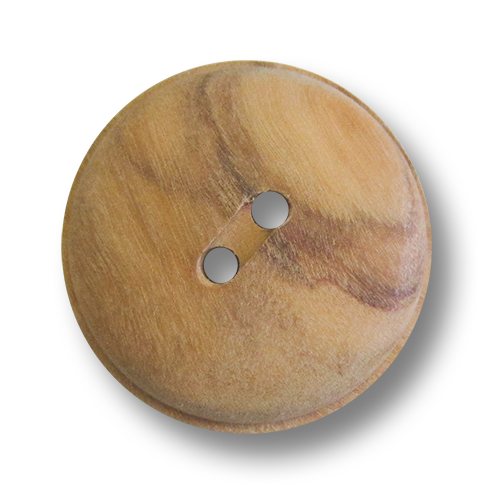 www.knopfparadies.de - 3177ho - Echte Holzknöpfe mit zwei Löchern