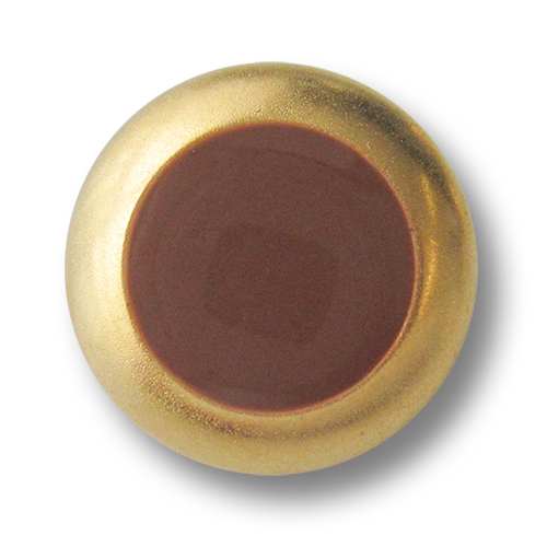 www.Knopfparadies.de - 3085mb - Dekorative Ösenknöpfe aus Metall in Gold & Mittelbraun