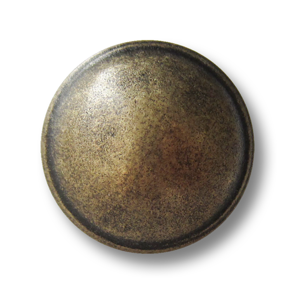 www.Knopfparadies.de - 5487am - Stark gewölbte altmessingfarbene Metallknöpfe in Vintage Optik